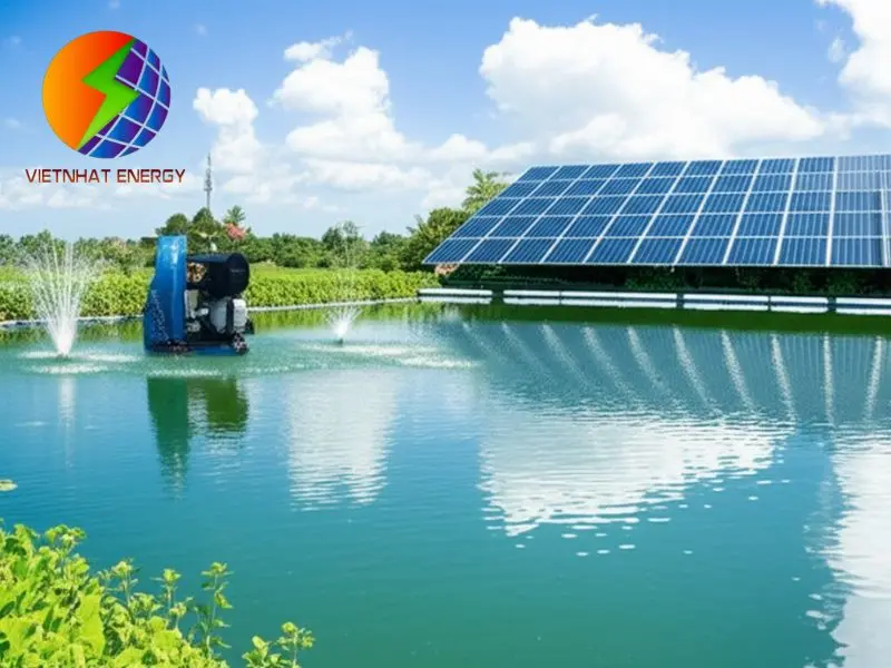 Ứng Dụng Pin Năng Lượng Mặt Trời Cho Bơm Và Sục Khí Ao Cá Bền Vững 