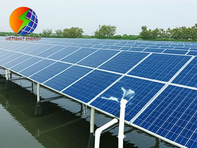 Ứng Dụng Pin Năng Lượng Mặt Trời Cho Bơm Và Sục Khí Ao Tôm Tối Ưu Hiệu Quả 